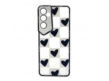 Чехол Tecno Pova Neo 2 (2022) (Full Camera/Сердце Черный) Силикон Прозрачный 1.5mm