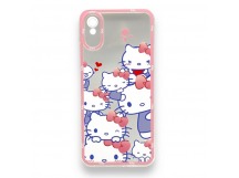 Чехол Xiaomi Redmi 9A (2020) (Full Camera/Pink Cats) Силикон Прозрачный 1.5mm