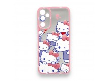 Чехол Samsung A14 4G/Samsung A14 5G (2023) (Full Camera/Pink Cats) Силикон Прозрачный 1.5mm