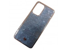 Чехол силикон-пластик Samsung A33 цветной гранит голубой