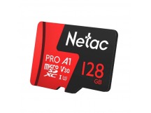 Карта памяти MicroSD 128GB Netac P500 Extreme Pro Class 10 UHS-I A1 V30 (100 Mb/s) без адаптера
