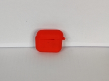 Чехол для Airpods 3 Silicone case, с карабином, красный