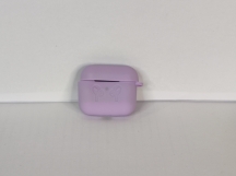 Чехол для Airpods 3 Silicone case, с карабином, светло-фиолетовый