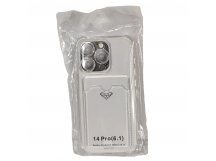 Чехол для iPhone 14 Pro с отделением для карт Card Case прозрачный