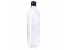 Бутылка ПЭТ 1,0л D28мм цилиндр/проз с крышкой 1/100шт