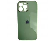 Чехол силикон-пластик iPhone 13 Pro Max глянец с логотипом зеленый