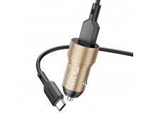 АЗУ с выходом USB Borofone BZ19A Wisdom (1USB/QC3/кабель Type-C) золотистое