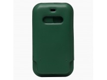 Чехол-конверт - SM001 кожаный SafeMag для "Apple iPhone 12/iPhone 12 Pro"(повр.уп) (green) (219397)