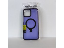 Чехол для iPhone 12 Pro Max Magsafe/подставка темно-прозрачный фиолетовый