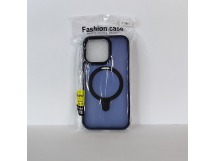 Чехол для iPhone 13 Pro Magsafe/подставка темно-прозрачный синий