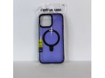 Чехол для iPhone 13 Pro Max Magsafe/подставка темно-прозрачный фиолетовый