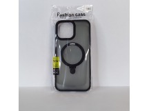 Чехол для iPhone 13 Pro Max Magsafe/подставка темно-прозрачный черный
