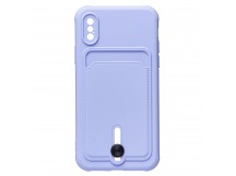 Чехол-накладка - SC304 с картхолдером для "Apple iPhone X/iPhone XS" (light violet) (218017)