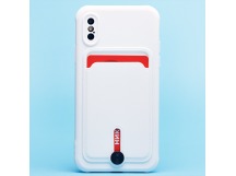 Чехол-накладка - SC304 с картхолдером для "Apple iPhone X/iPhone XS" (white) (218016)
