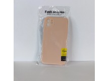 Чехол для iPhone 11 TPU with cloth розовый
