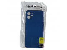 Чехол для iPhone 12 TPU with cloth синий