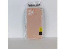 Чехол для iPhone 13 Pro Max TPU with cloth розовый