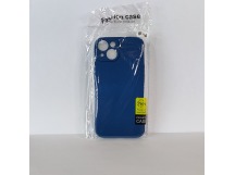 Чехол для iPhone 14 TPU with cloth синий