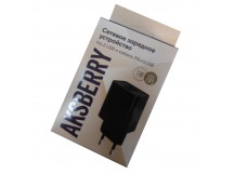 Сетевое ЗУ AKSBERRY T38 + кабель Micro USB (2USB/2.4A) черное