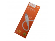 Кабель USB - Micro USB DENMEN D07V (2.4A/1m) белый