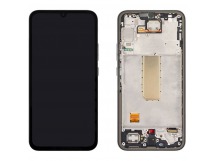 Дисплей для Samsung A346E Galaxy A34 5G в рамке + тачскрин (черный) 100%