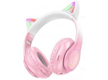 Наушники полноразмерные Bluetooth HOCO W42 Cat Ear розовые