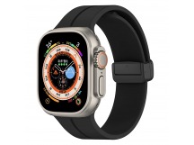 Ремешок - ApW29 Apple Watch 38/40/41мм силикон на магните (black) (218424)
