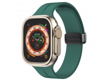 Ремешок - ApW29 Apple Watch 38/40/41мм силикон на магните (pine green) (218435)