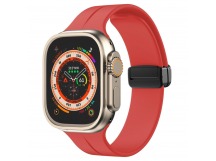 Ремешок - ApW29 Apple Watch 38/40/41мм силикон на магните (red) (218423)