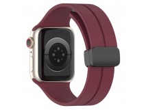 Ремешок - ApW29 Apple Watch 42/44/45мм силикон на магните (bordo) (218416)