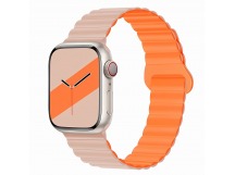 Ремешок - ApW32 Apple Watch 38/40/41мм силикон на магните (sand pink/orange) (218890)