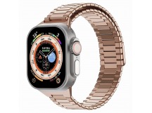 Ремешок - ApW33 Apple Watch 42/44/45/49 мм металл на магните (rose gold) (218913)