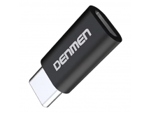 Переходник DENMEN DU11 Micro USB - Type C (черный)