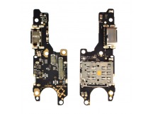 Шлейф (плата) для Huawei Honor 50 + системный разъем + разъем сим + микрофон