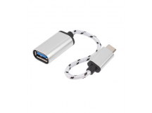 Адаптер VIXION AD75 USB - Type-C с проводом (серебро)