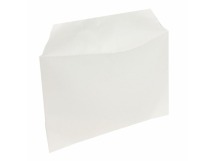 Пакет бумажный 10*11,5см плоское дно, белый 40г, б/печати 1/100/3000шт 