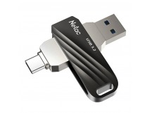 Флэш накопитель USB 256 Гб Netac US11 Dual (USB 3.0+ Type C) (black/silver) (219895)