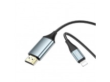 Кабель MHL to HDMI adapter HOCO UA15 Lightning (черный) 2м