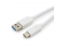 USB кабель шт.USB (A) - шт.Type-C "Cablexpert", серия Classic 0.1, QC 3.0, 3А, белый, коробка, 1м