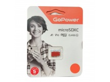 Карта памяти MicroSD 32GB GoPower Class10 UHS-I (U3) 80 МБ/сек V10 без адаптера