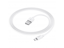 Кабель USB - Micro USB HOCO X87 "Magic silicone" (2.4А, 100см) белый