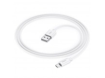 Кабель USB - Micro USB HOCO X87 "Magic silicone" (2.4А, 100см) белый