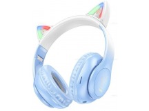 Накладные Bluetooth-наушники HOCO W42 Cat Ear голубой