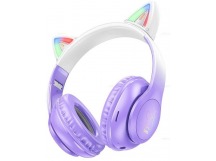 Наушники полноразмерные Bluetooth HOCO W42 Cat Ear фиолетовый