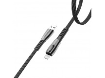Кабель USB - Lightning HOCO U70 "Splendor" (2.4А, 120см) темно серый