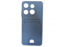 Чехол силиконовый Tecno Spark Go 2023/Pop 7 матовый цветной с визитницей серый