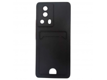 Чехол силиконовый Xiaomi Mi 13 Lite матовый цветной с визитницей черный