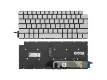 Клавиатура для Dell Latitude 3301 серебряная с подсветкой