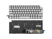 Клавиатура для Dell Inspiron 5494 серебряная с подсветкой