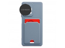 Чехол силиконовый iPhone 13 Pro Max матовый цветной с визитницей серый